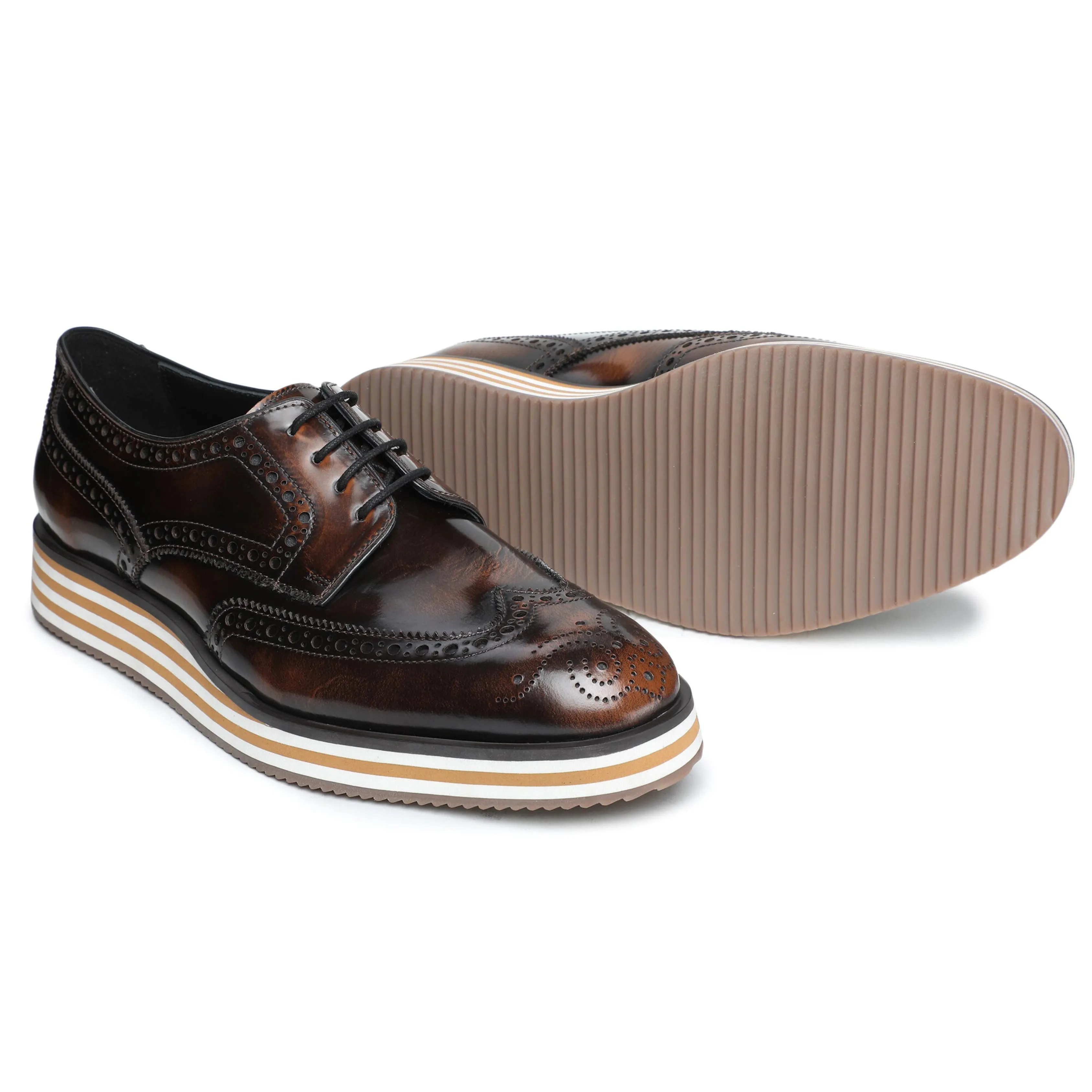 Wingtip Sneakers- Brush Off Brown